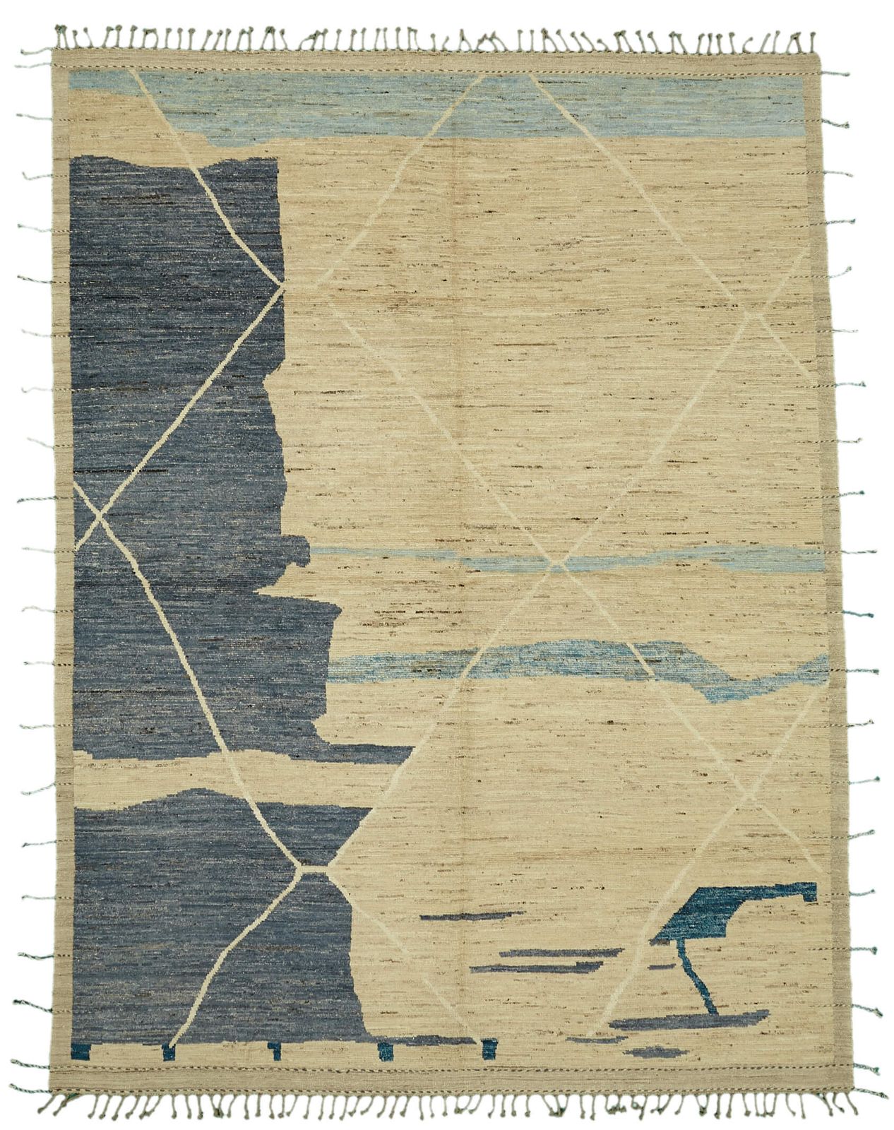Handmade Beige Modern Tribal Rug 280 Cm X 374 Cm