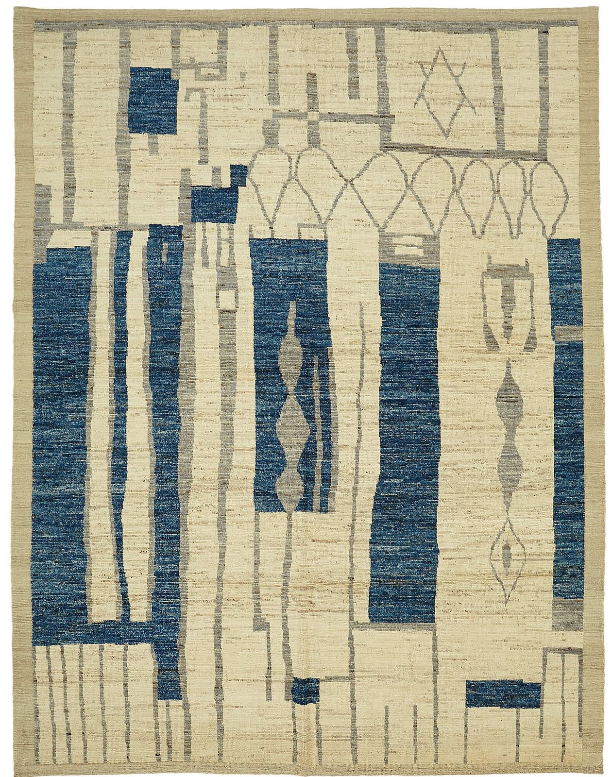 Handmade Beige Modern Tribal Rug 280 Cm X 370 Cm