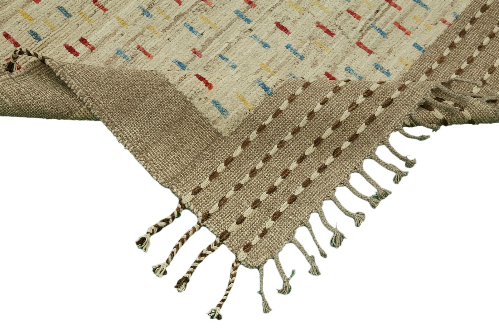 Handmade Beige Modern Tribal Rug 268 Cm X 368 Cm photo vinterior
