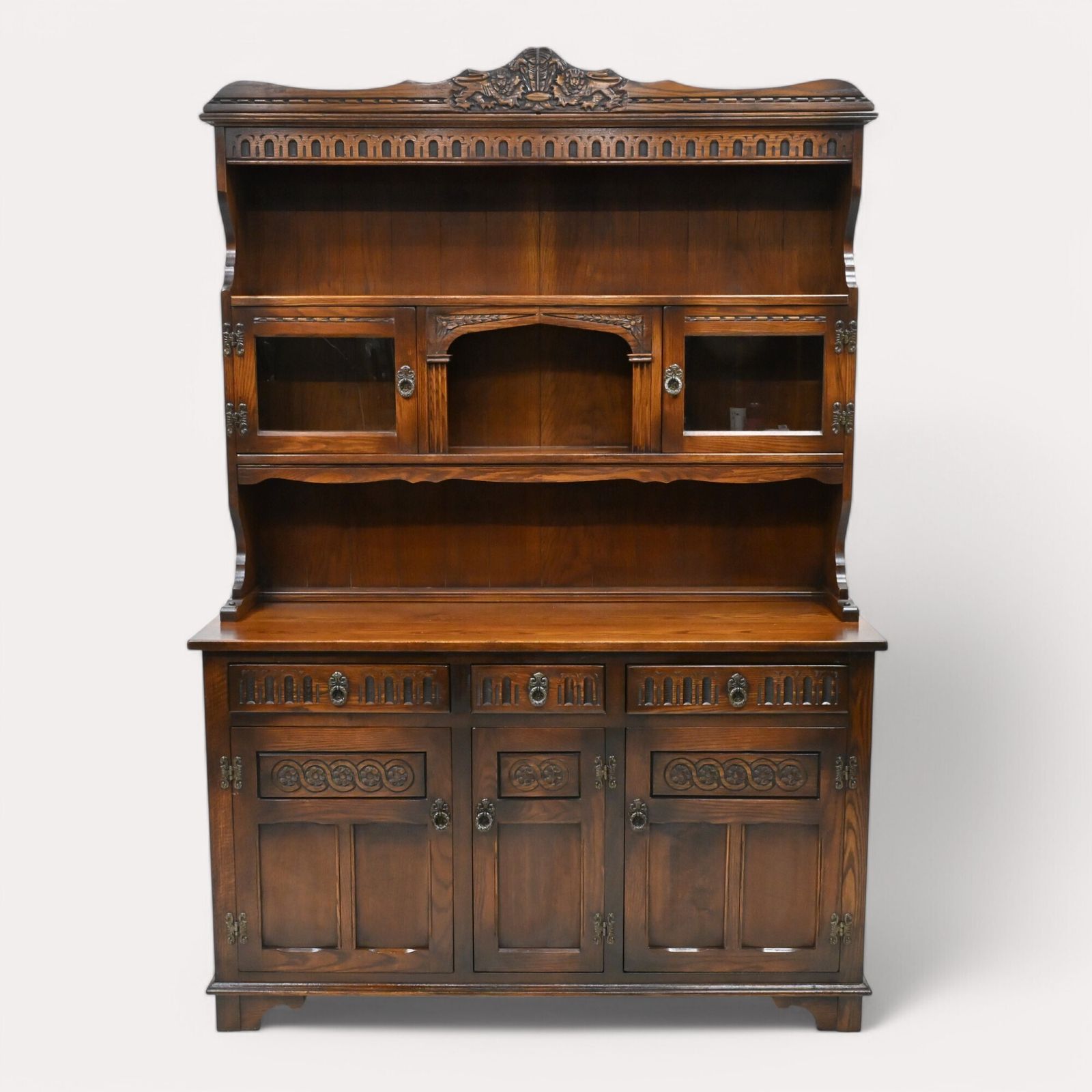 Old Charm Dresser Wine Rack Prince Of Wales Tudor Brown Finish Free Uk Delivery photo furniture