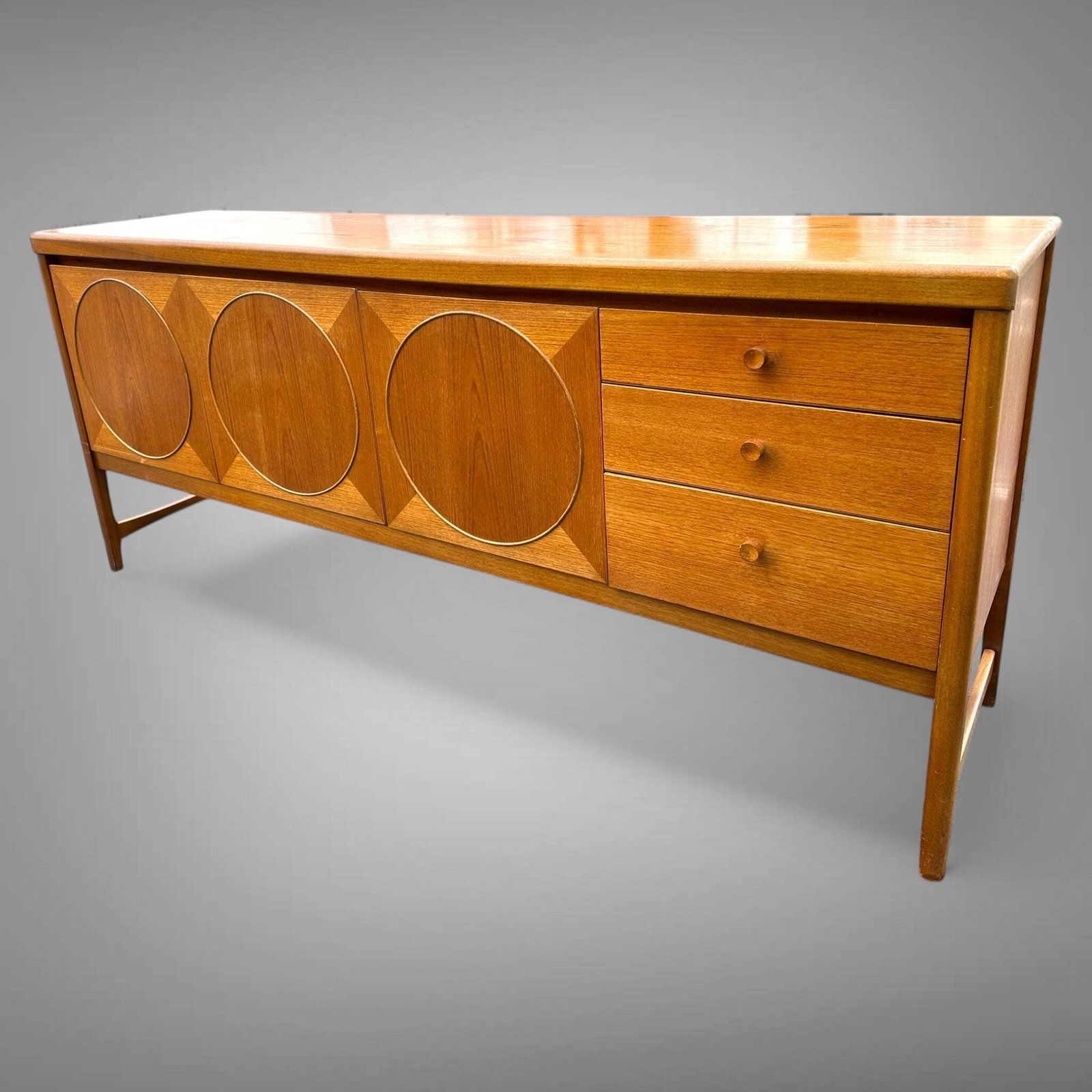 Beautiful Mid Century Danish Design Grained Teak Side Board/Console Designed By Patrick Lee Circa 1960 photo Furniture