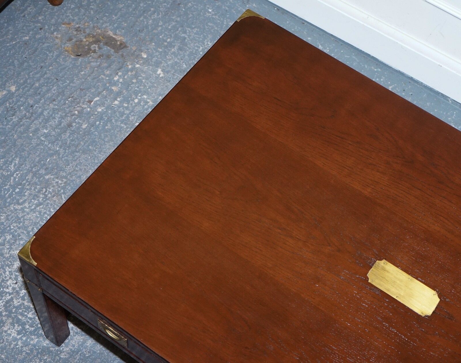 photo buy Stunning Military Campaign Reh Kennedy Coffee Table With Three Deep Drawers