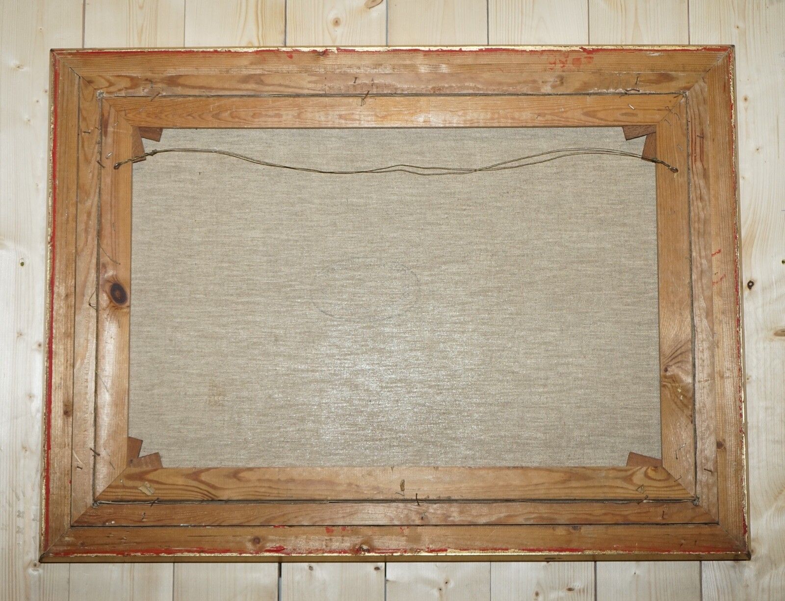Art Oil Painting In Manner Of F.M.  Bennett Meet At The Lodge' Gilt Style Frame photo