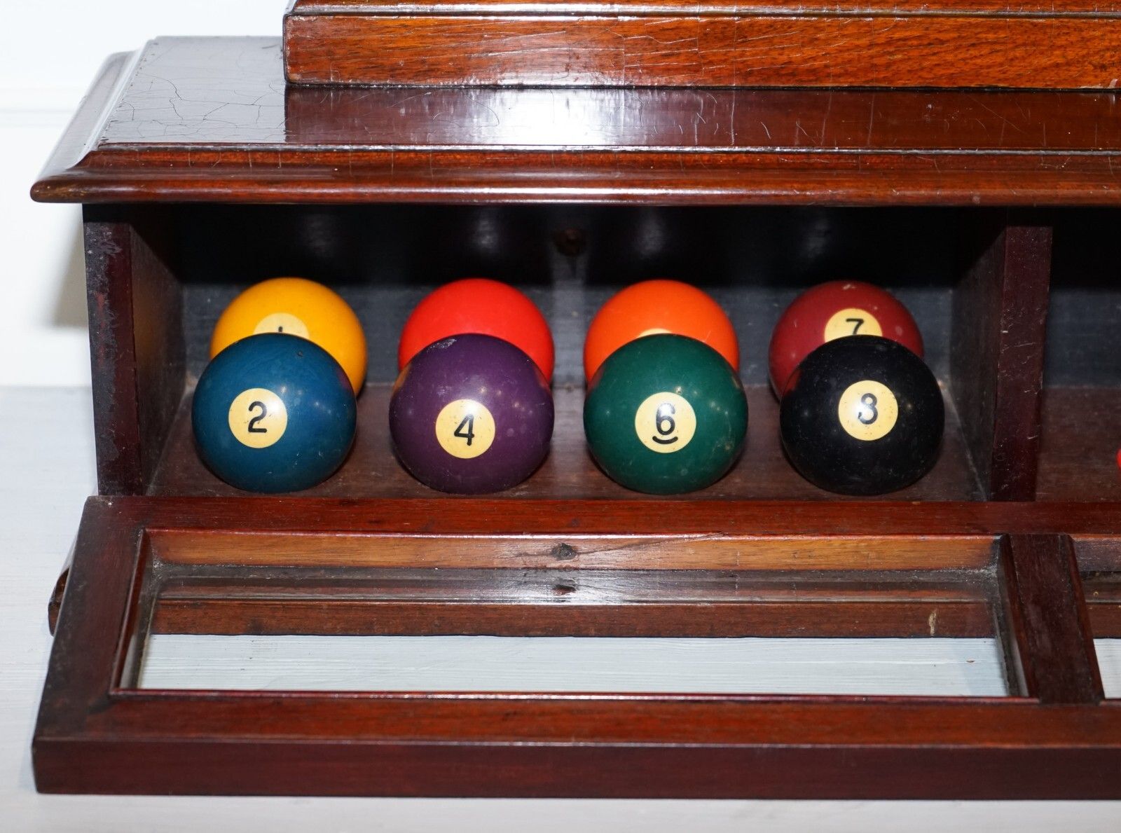 photo vinterior Antique Oak Restored J. Ashcroft & Co Liverpool Snooker Billiard Score Board