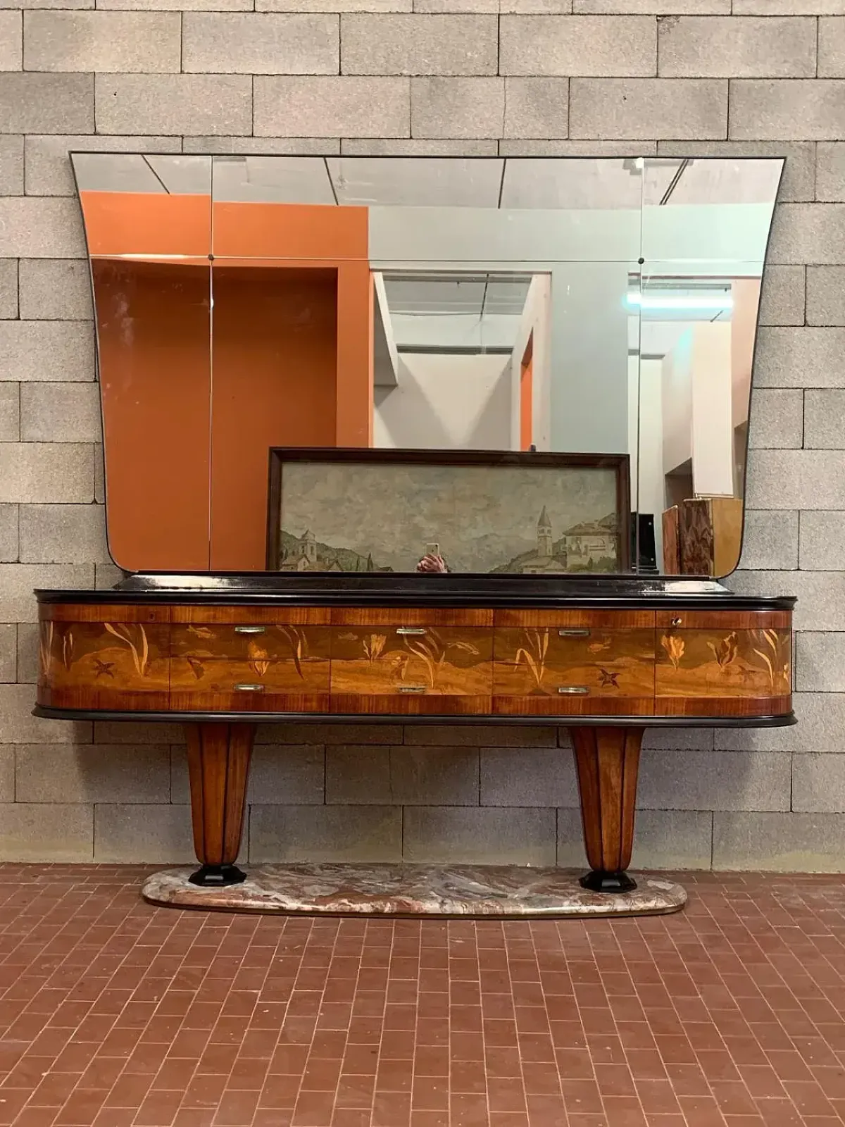 Sideboard With Mirror By Dassi Mobili Moderni, 2 Set photo Furniture