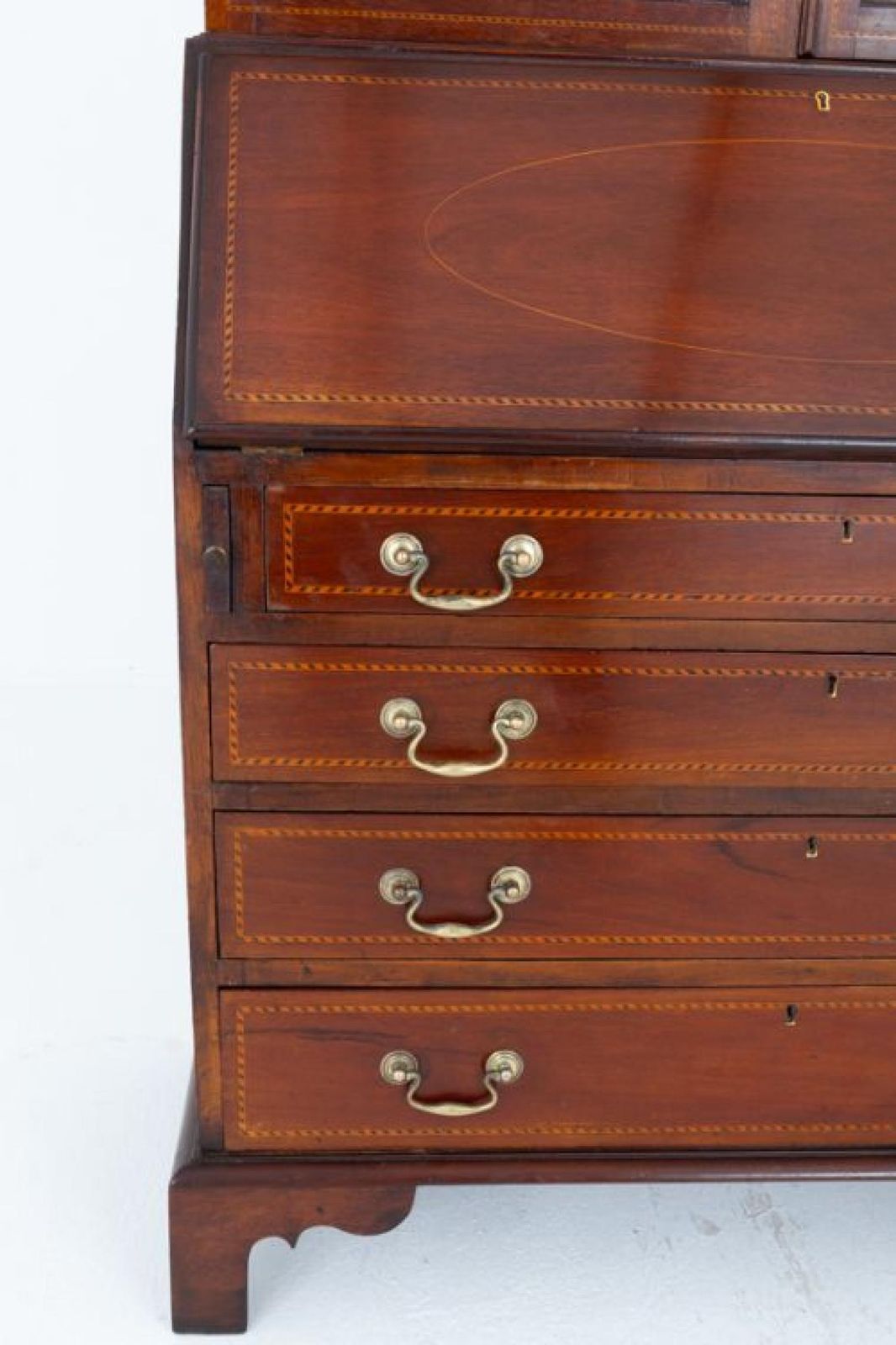 Sheraton Bureau Bookcase Mahogany Revival Cabinet Desk photo Furniture