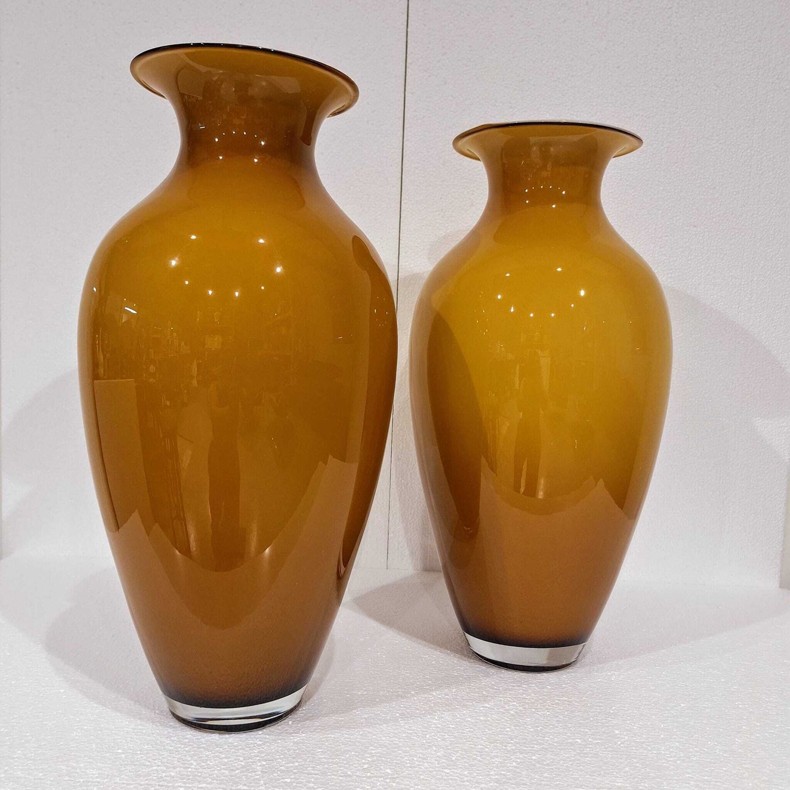 Set Of Two Large Murano Vases From The 1960s photo for sale
