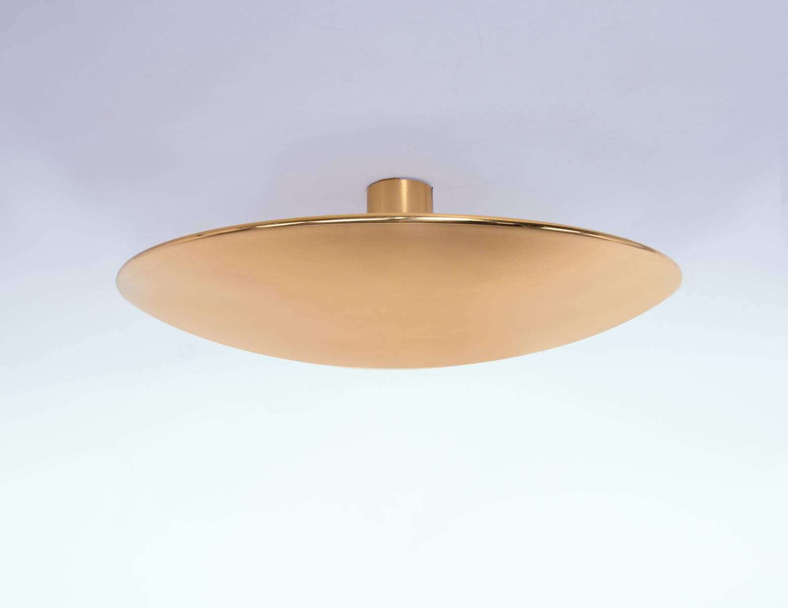 Gela Sela 40 Gilded Brass Flush Mount Light By Florian Schulz, Germany, 1960 photo Lighting