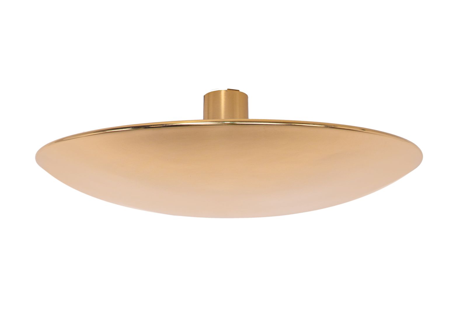 Gela Sela 40 Gilded Brass Flush Mount Light By Florian Schulz, Germany, 1960