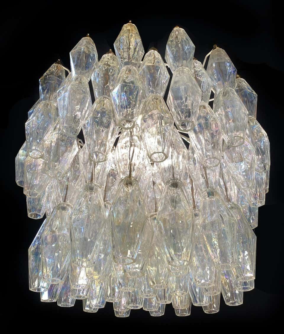 Original Poliedri Chandelier By Carlo Scarpa For Venini, Murano, 1960s photo for sale