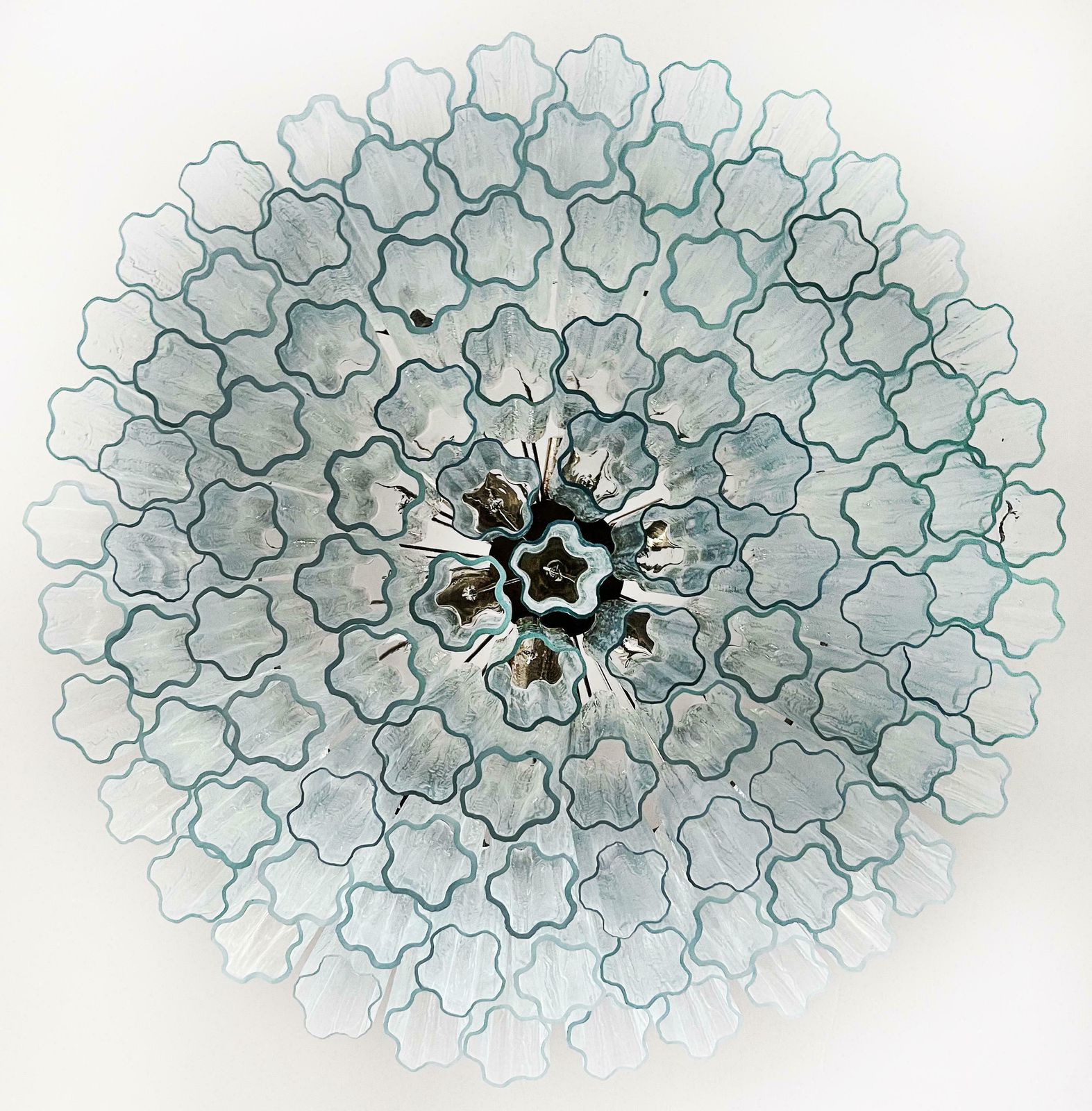 Elegant Murano Glass Chandelier  101 Clear Tube Glasses photo 2663.0