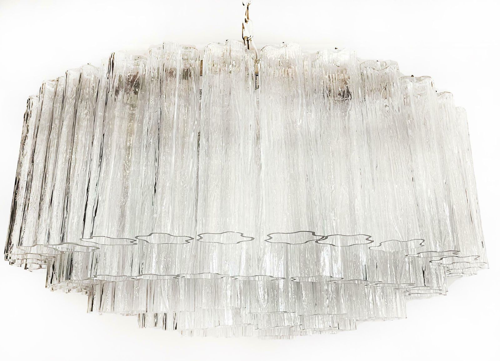 Lighting Elegant Murano Glass Chandelier  101 Clear Tube Glasses photo