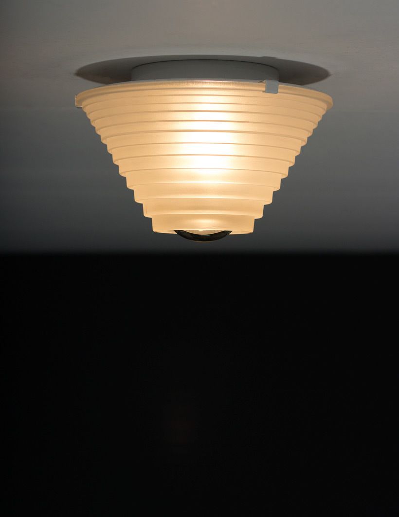 Angelo Mangiarotti Mid Century Egina Ceiling Light Artemide 1980 photo vinterior
