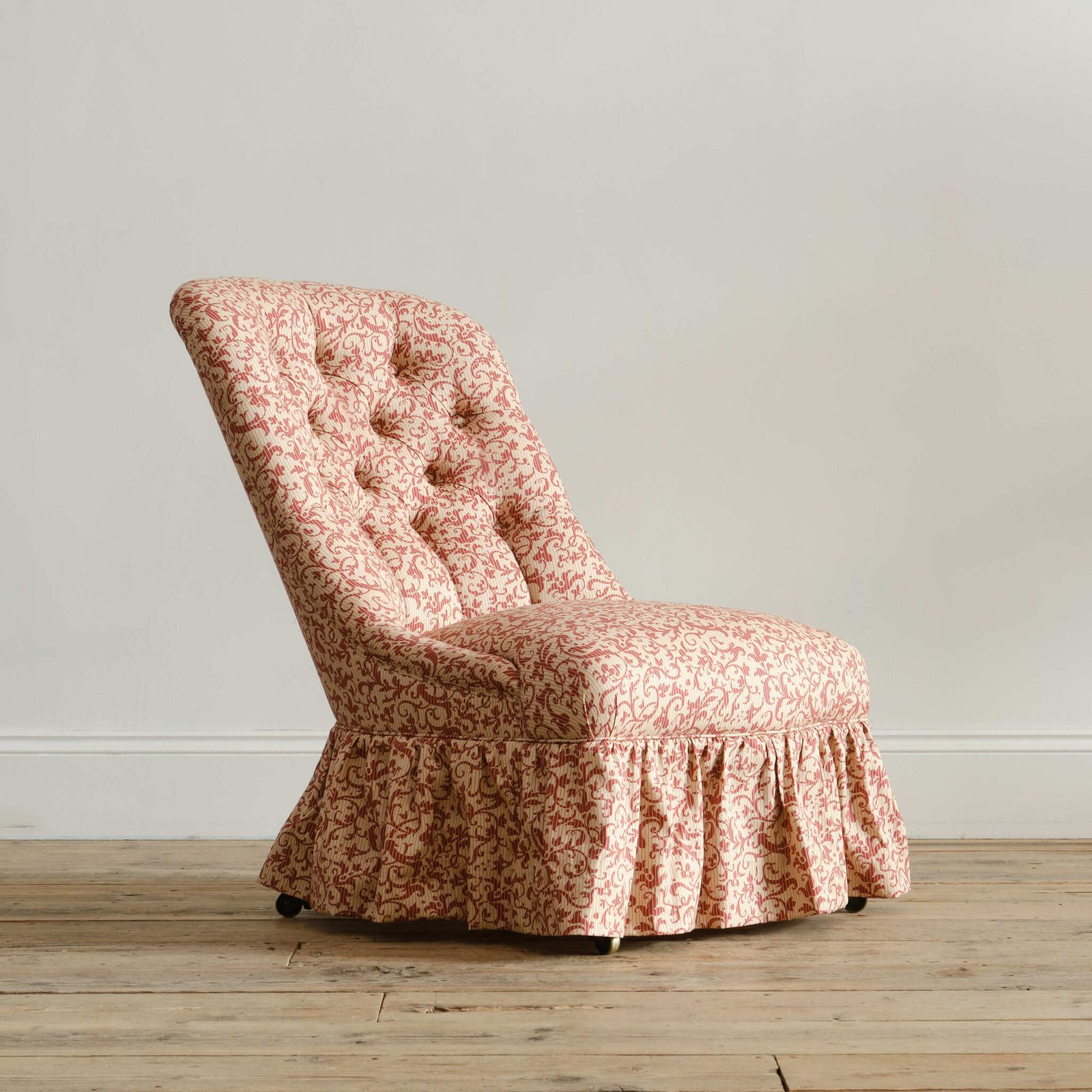 A Large Mid 19th Century Walnut Slipper Chair C1860