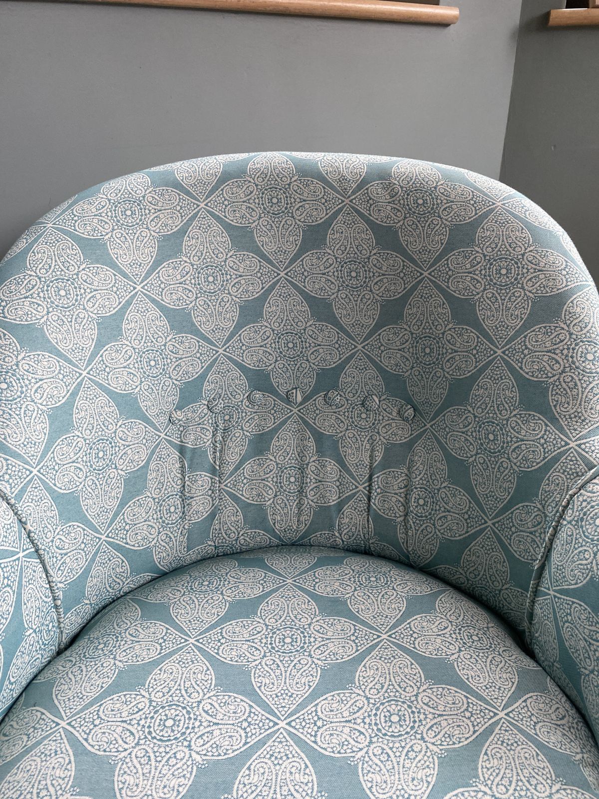 Mid Century Vintage French Crapaud  Tub Chair photo furniture
