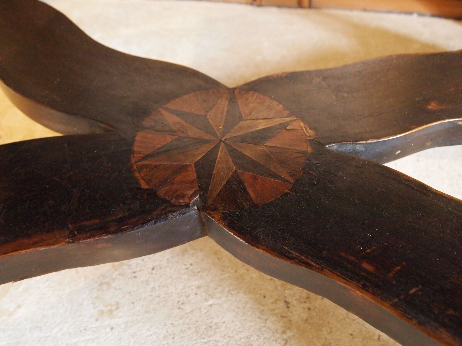 Table Stunning Rare Marquetry George II Oak C1740 photo 2250.0