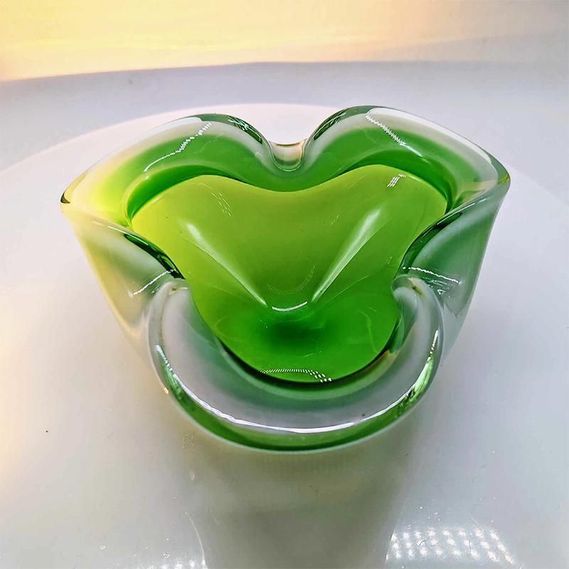 1960s Big Ashtray Or Catch All In Murano Glass By Flavio Poli For Seguso.   Made In Italy. photo vinterior