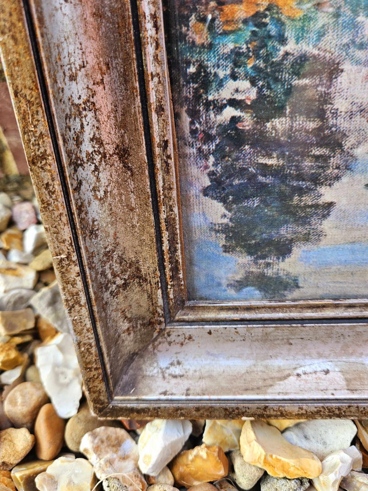 Beautiful French, Mid Century Reproduction / Print Of Monet's Sailboat Au Petit Gennevilliers photo vinterior