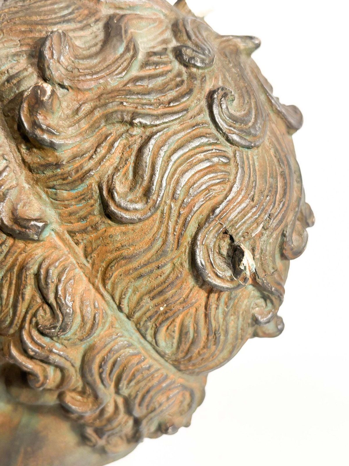 Head Of The Boxer Satyros Of Elis In Marble Printed 20th Century photo buy
