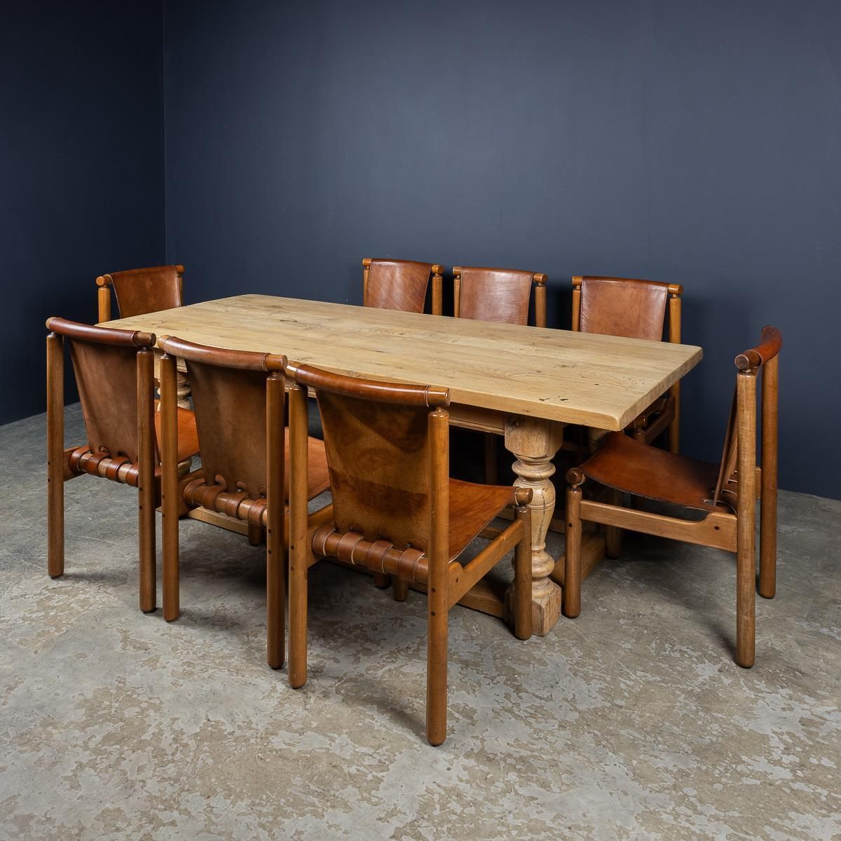 A Superb 20thc Set Of Eight Ilmari Tapiovaara Leather Dining Chairs C.1950 photo Furniture