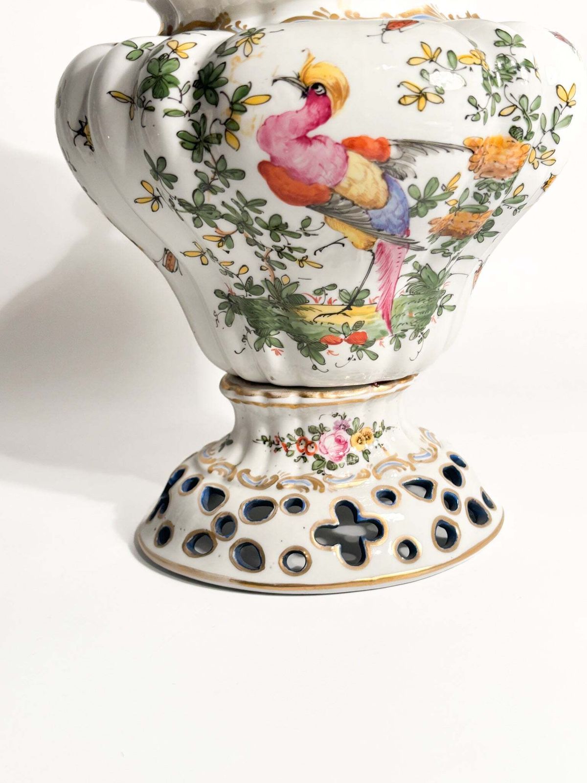 photo for sale French Porcelain Perfume Burner Vase Hand Painted 1920s