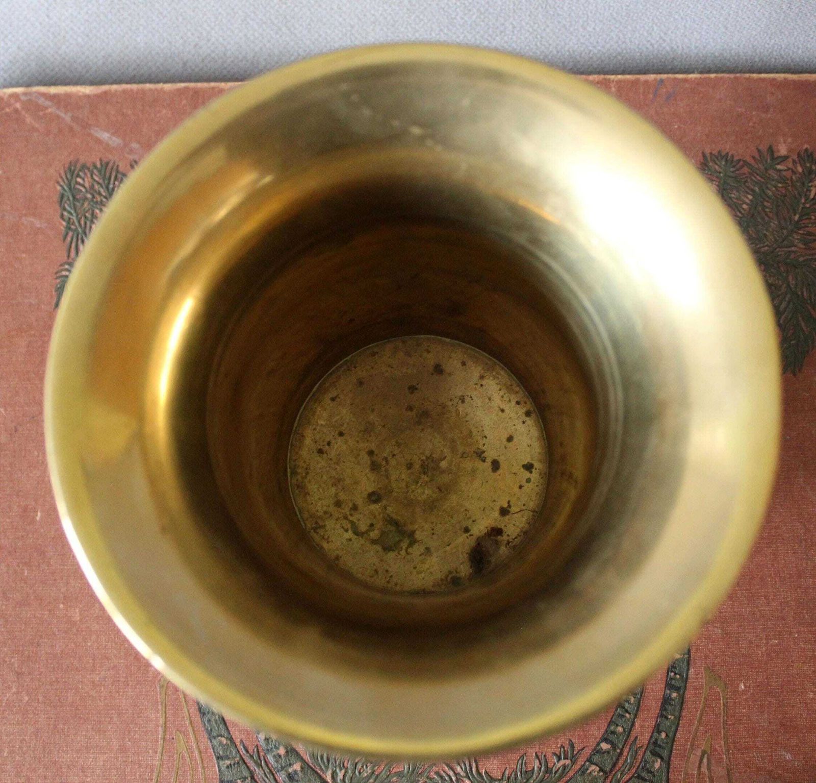 Antique Heavy Bronze Brass Mortar And Pestle, 2.8 Kilos, Apothecary, Pharmacy, Kitchen Accessory, Medicine, Spices, Solid Brass photo 69.0
