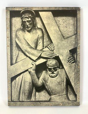Brutalist Stations Of The Cross, Print On Board, 1960s, Set Of 3 photo for sale