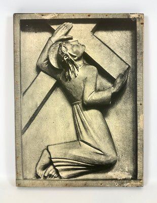 Brutalist Stations Of The Cross, Print On Board, 1960s, Set Of 3 photo Art