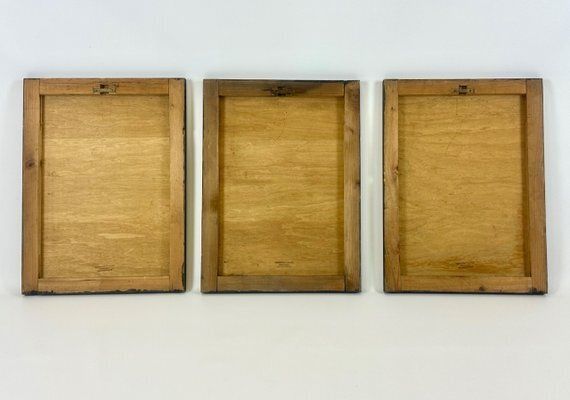 Brutalist Stations Of The Cross, Print On Board, 1960s, Set Of 3 photo 811.0