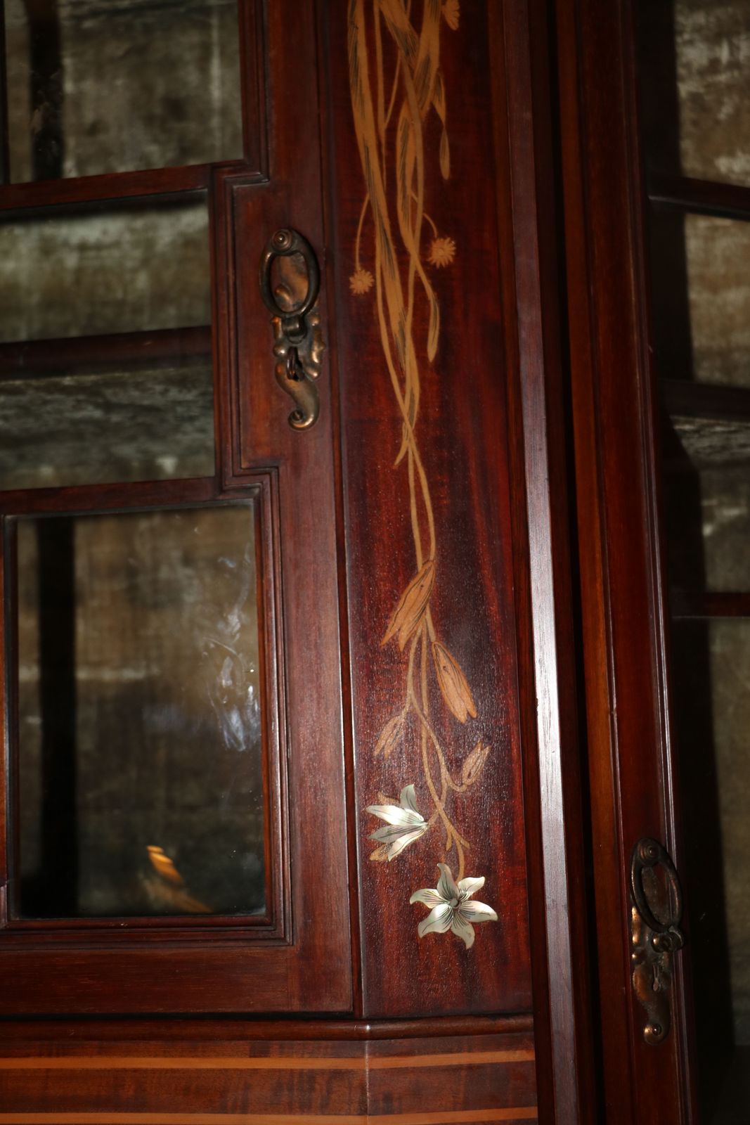 Arts And Crafts Period Mahogany Display Cabinet Shapland & Petter Of Barnstaple Circa 1900 photo vintage