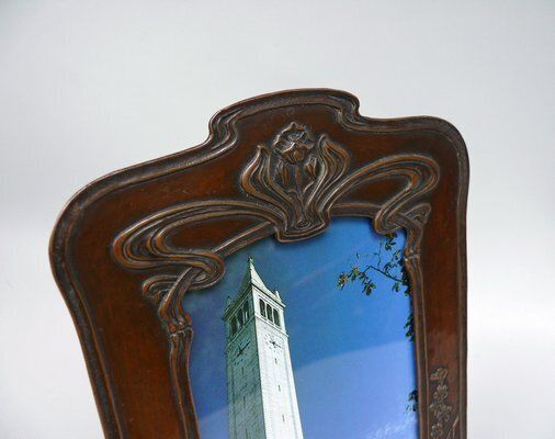 German Art Nouveau Picture Frame In Patinated Copper, 1890s photo 1523.0