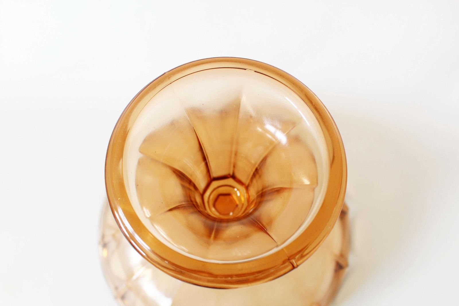 Art Deco Val Saint Lambert (Vsl) Peach Glass Compotier, Pedestal Bowl, Charles Graffart Belgium, Signed, Model Luxval 1935 Cotes Plates photo vintage