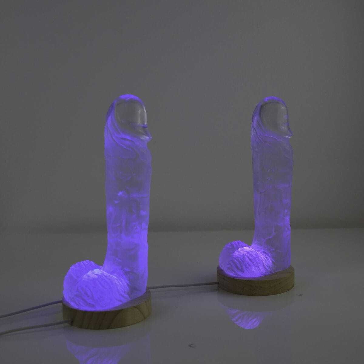 Pair Of Sculpture Lamps In Lost Wax Melted Crystal Glass By Marty For Marty Glass Murano