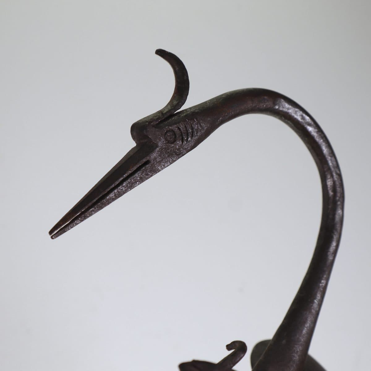 Iron Sculpture With Black Marble Base, Attributed To Carlo Rizzarda photo 1270.0