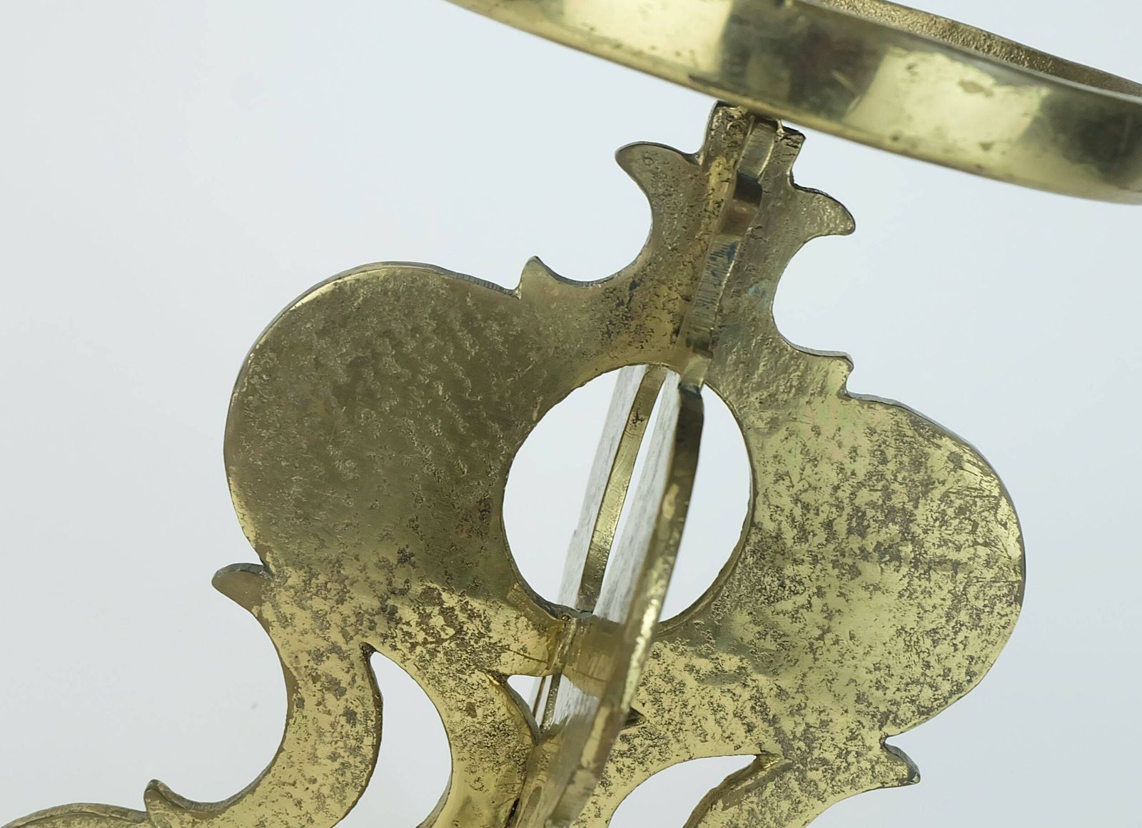 1960s Mid Century Brutalist Brass Candleholder For One Big Candle photo Home Decor