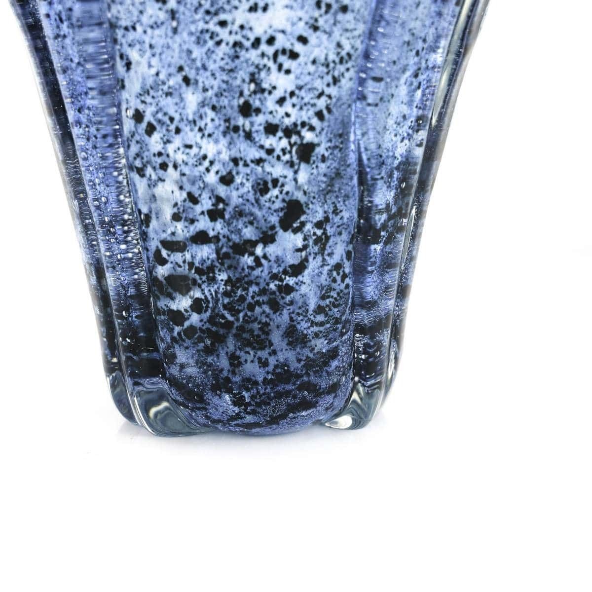 Gegranuleerde Marineblauwe Glazen Vaas, Ftb (Ferro, Toso, Barovier) Murano, Jaren 1930. Zuuretsignatuur Ftb Murano Ars. photo Woonaccessoires