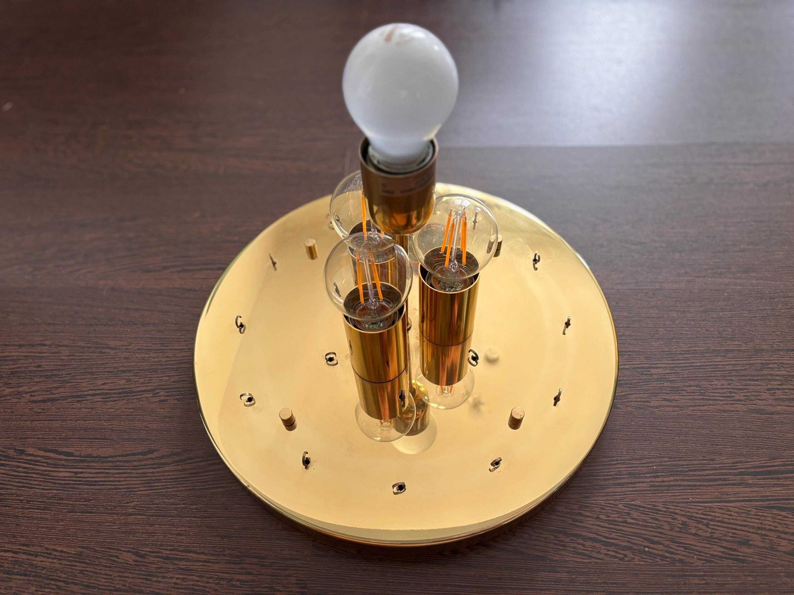 Luxurious Chandelier From Glashütte Limburg photo vintage