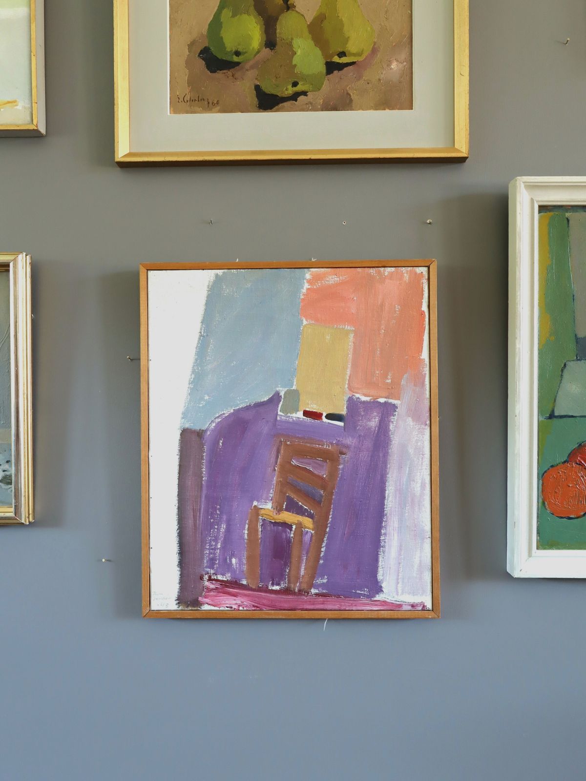 Chair By The Wall  Oil Painting photo furniture
