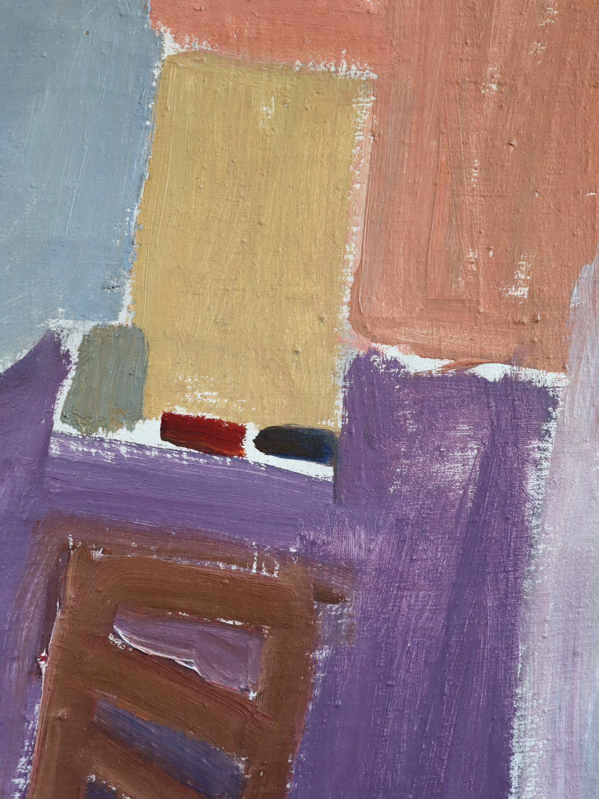 Art Chair By The Wall  Oil Painting photo