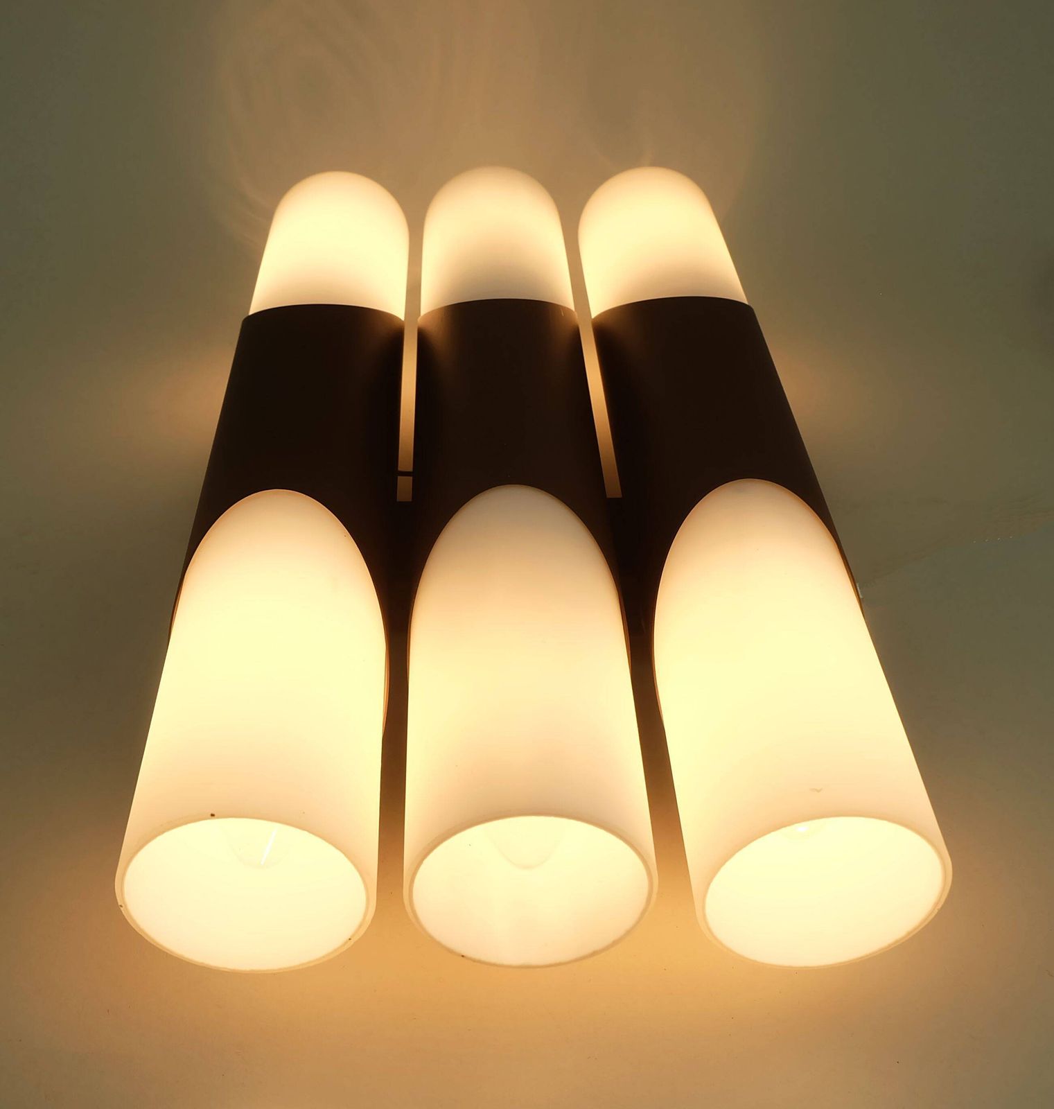 Wall Lamp Design Klaus Link For Neuhaus Leuchten 1960s Metal Satin Glass photo for sale
