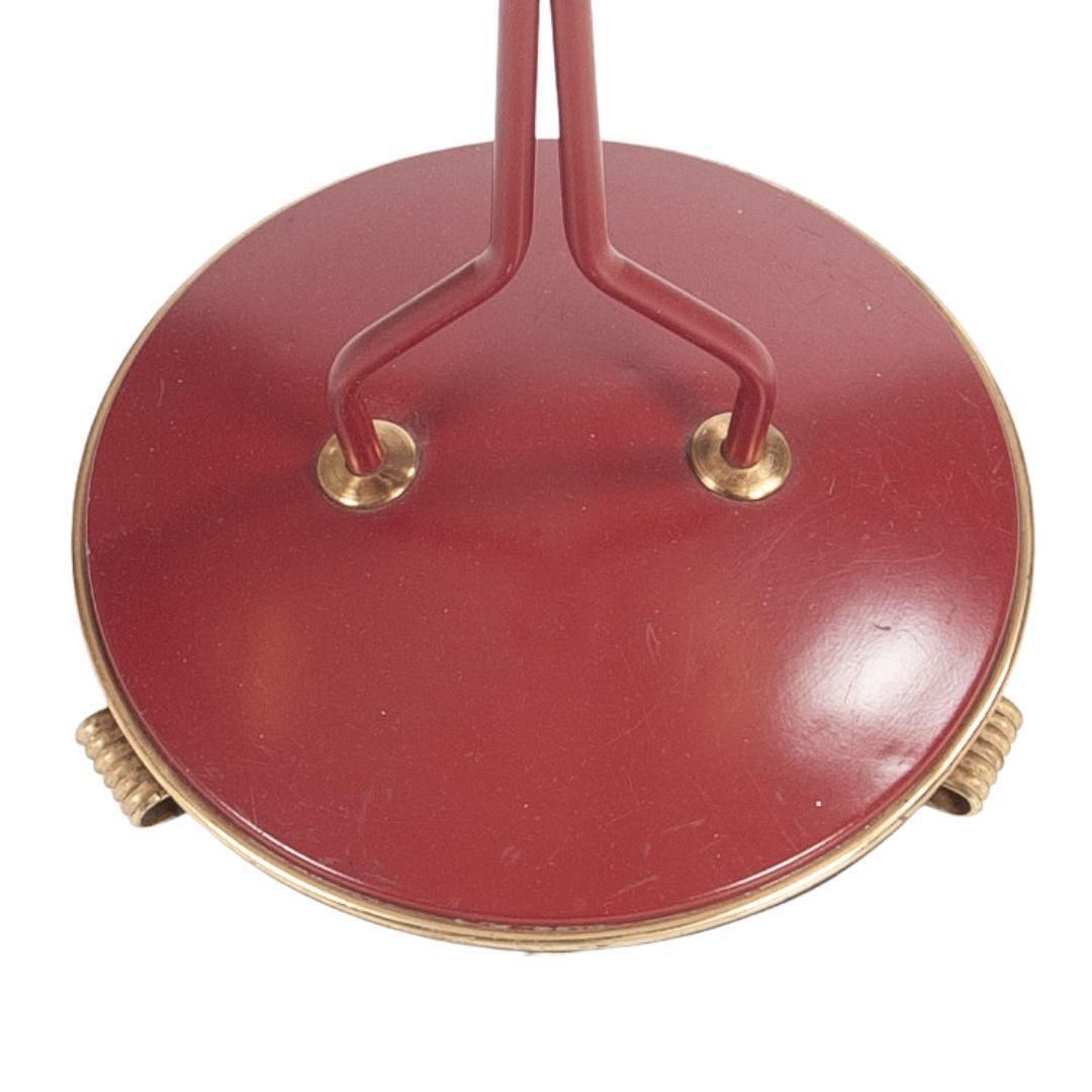 Red Lacquered And Brass Floor Lamp By Eskilstuna Elektro Fabriks Ab photo Lighting