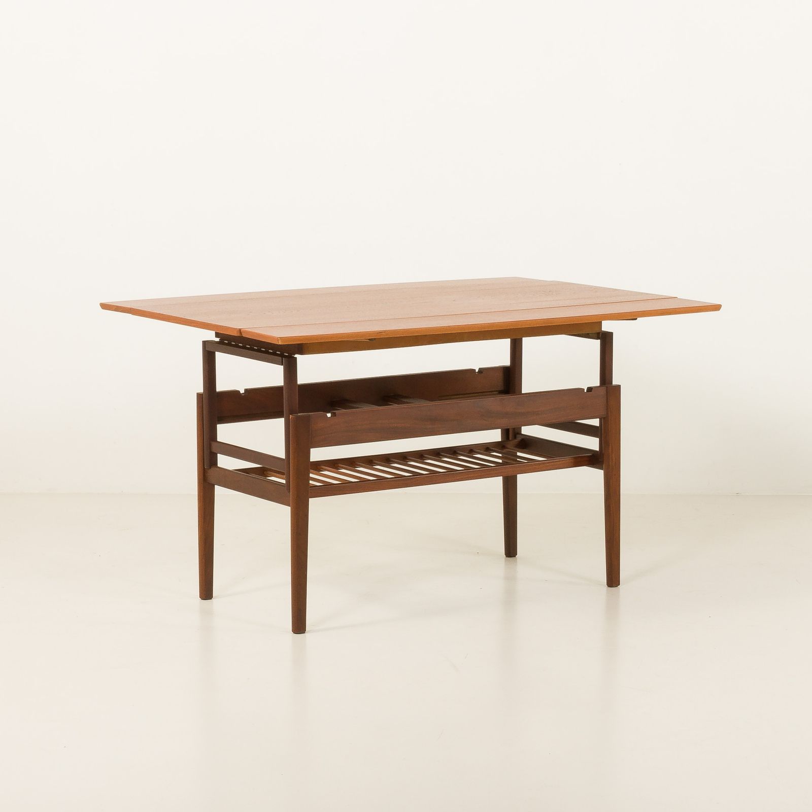 Vintage Elevator Teak Table Attr. To Kai Kristiansen, 1960s photo vinterior