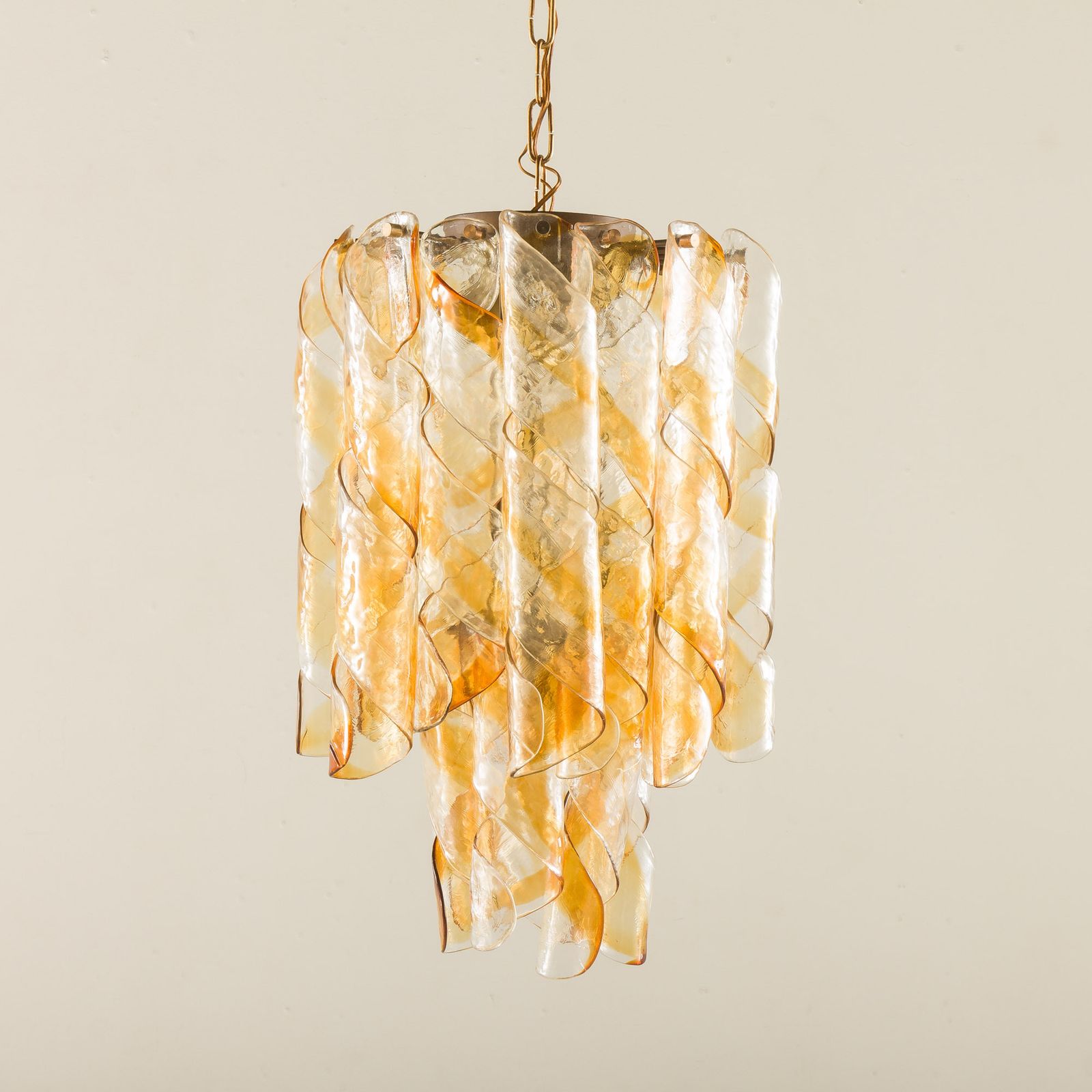 Mid Century Murano ‘Torciglione’ Glass Chandelier By Mazzega, Italy 1970s photo furniture