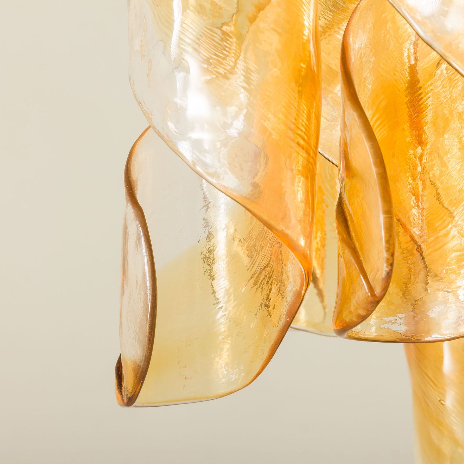 photo for sale Mid Century Murano ‘Torciglione’ Glass Chandelier By Mazzega, Italy 1970s