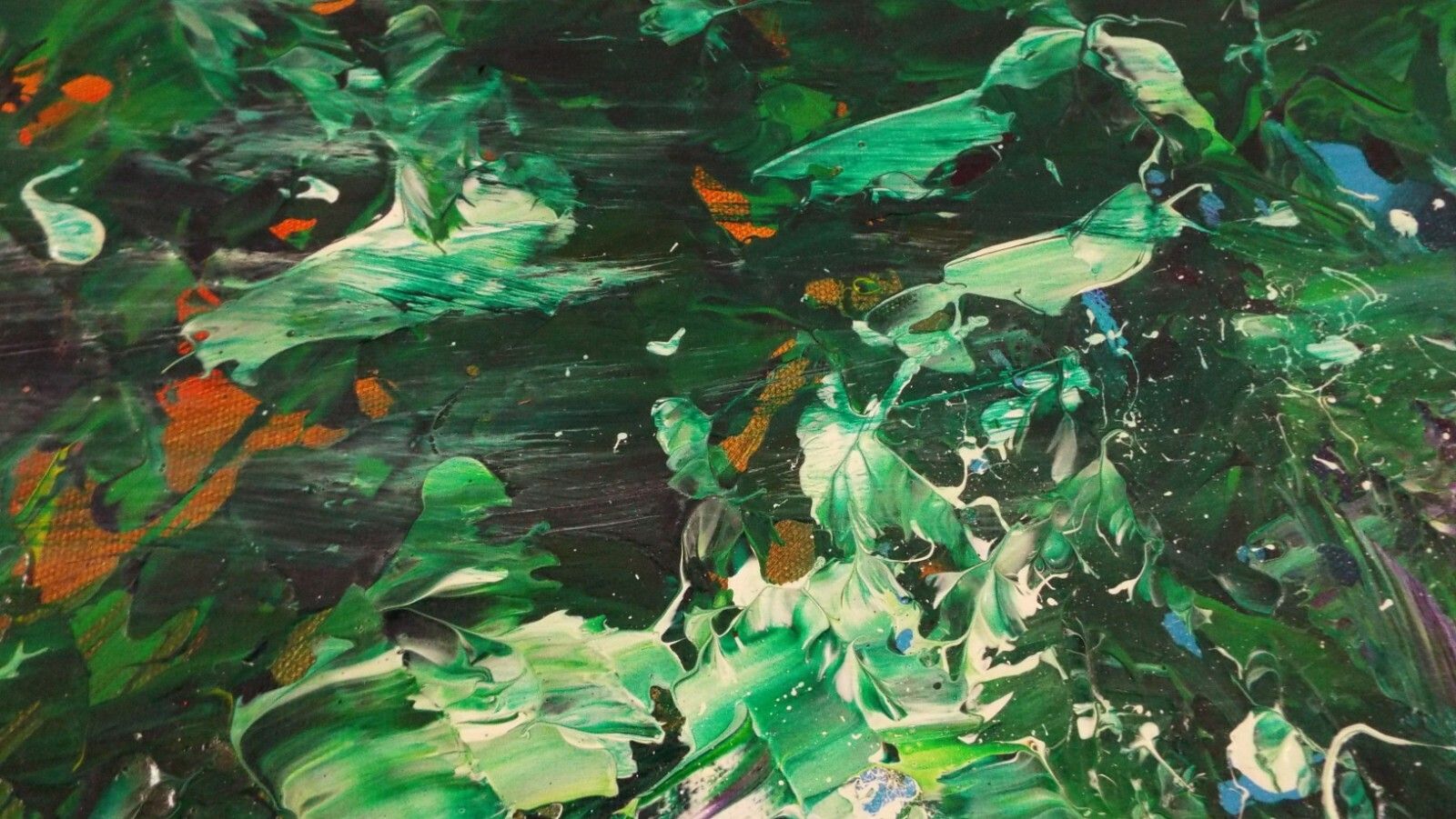 Original Abstract Landscape Painting Tropical Forest Framed James Lucas photo 190.0
