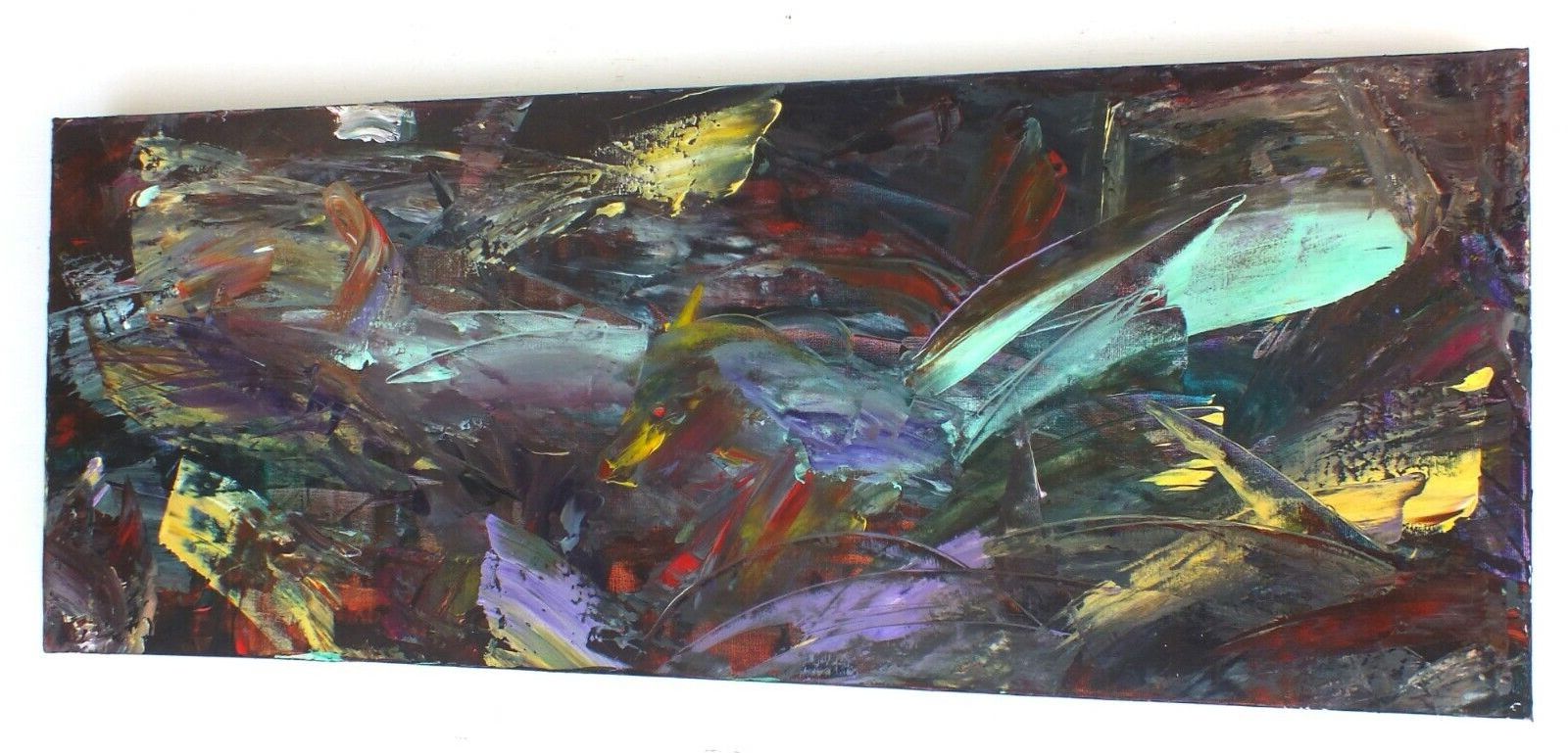 Original Painting Forbes Lucas, Hidden Dragon Dark Shadows Abstract photo vinterior