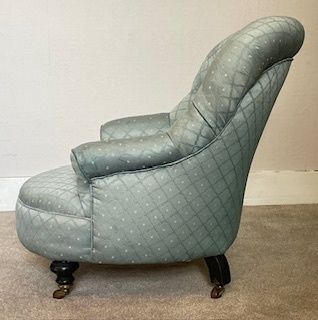 Antique Howard Style Button Back Over Stuffed Bedroom Nursing Chair photo Furniture