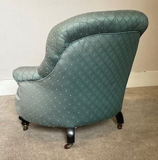 Antique Howard Style Button Back Over Stuffed Bedroom Nursing Chair photo 195.0