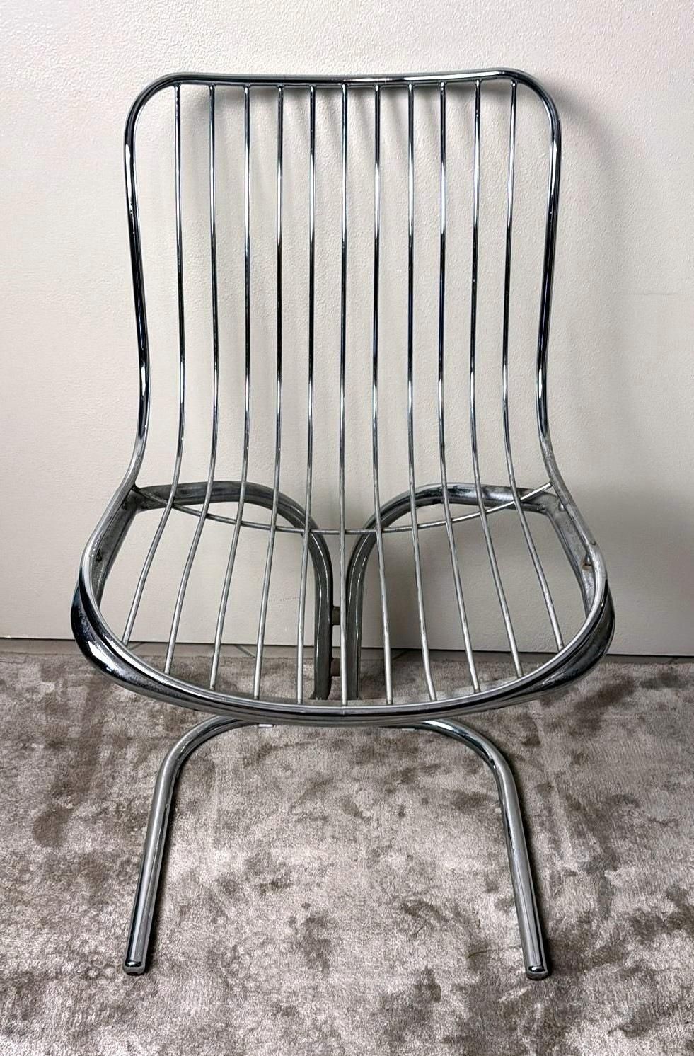 photo vinterior Gastone Rinaldi  Designer Italian Steel Tubular Chair For Rima Padova