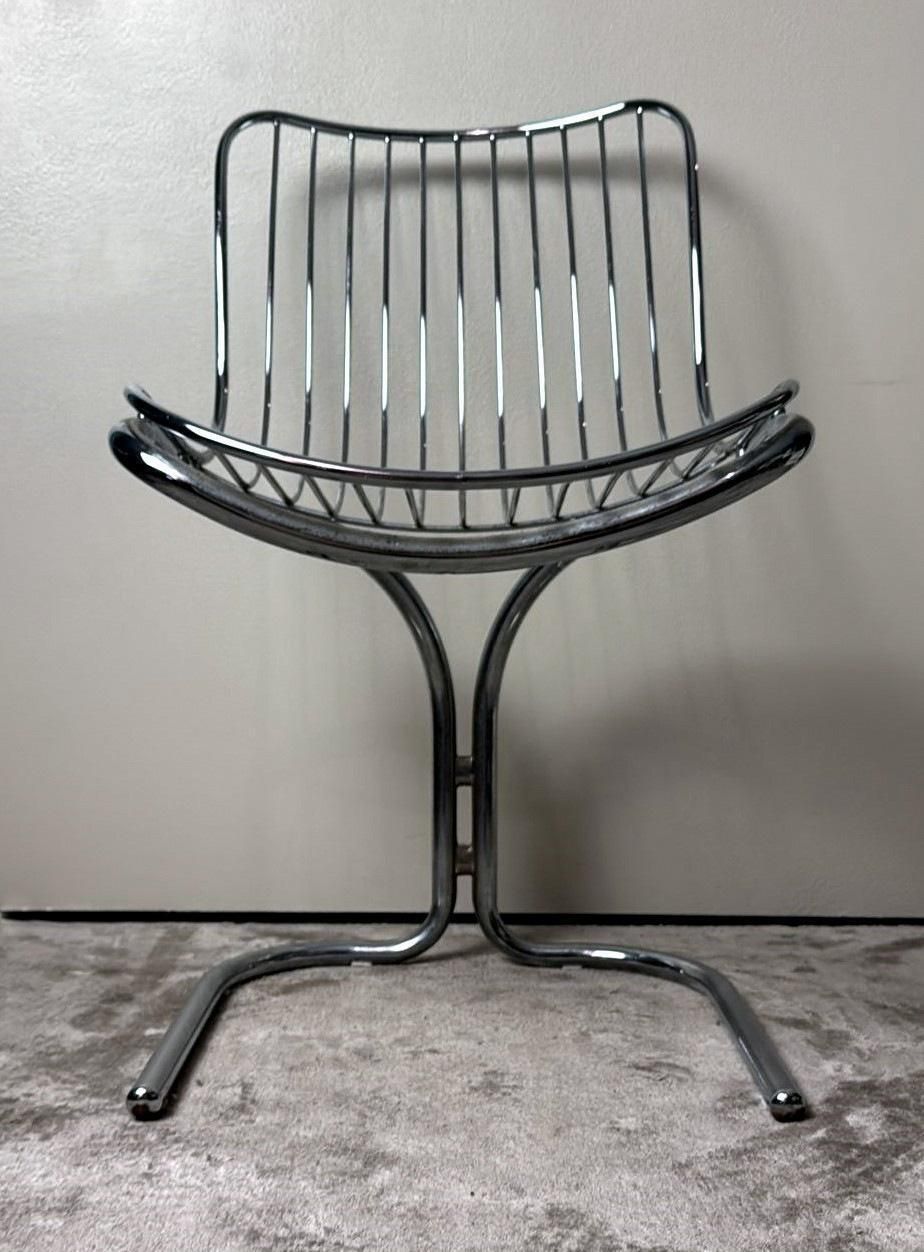 photo vintage Gastone Rinaldi  Designer Italian Steel Tubular Chair For Rima Padova